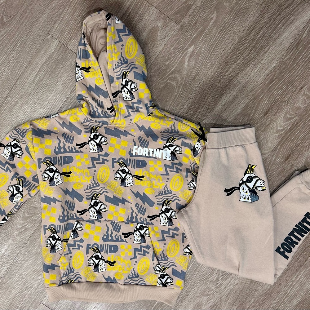 Fortnite Graphic Hoodie and Joggers Set - Large (14/16)